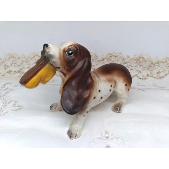 Josef Originals Other - Josef Originals Basset Hound Dog Puppy Shoe in Mouth Vintage 3.25 x 5.5 Inches